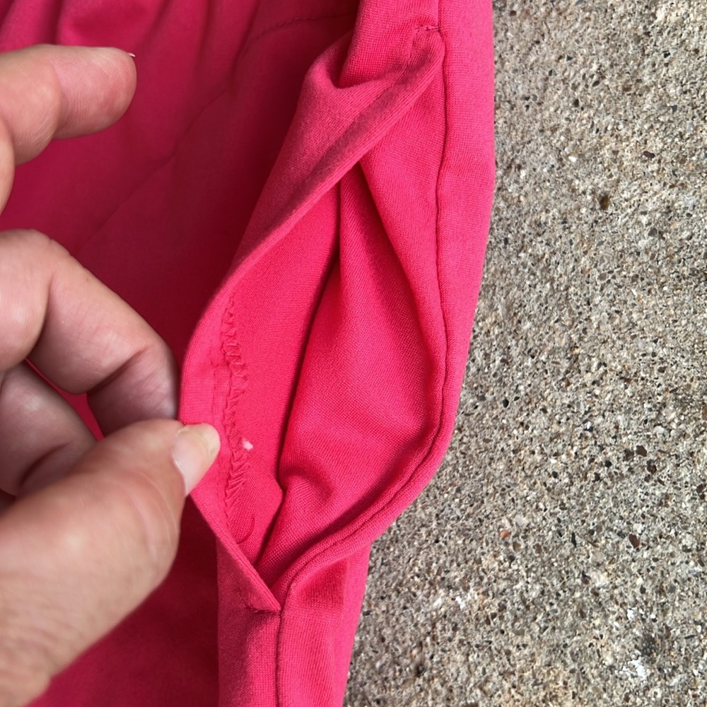 Bright Red Soft Lightweight 94% Polyester 6% Span… - image 3